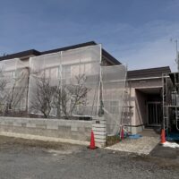 外壁塗装工事の様子